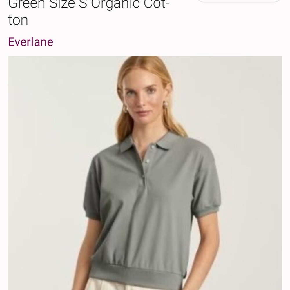 Everlane Women's Green Button Down Shirt